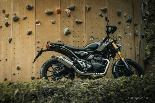 Akrapovic Slip-On Line Muffler - S-T4SO1-HDT - TRIUMPH SCRAMBLER 400 X ABS