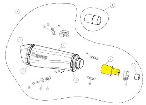 Mid, Link & Y Pipe - L-PI5SO1 - PIAGGIO MP3 500 I.E.
