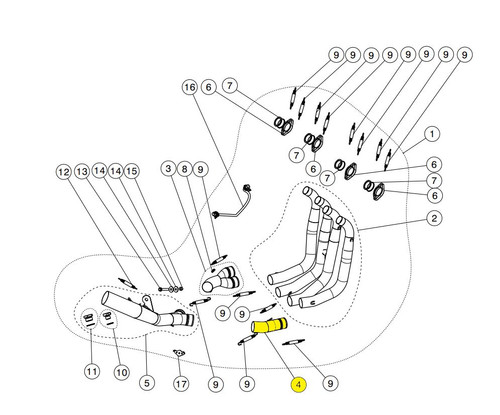 Headpipes and Collectors - C-S10R8R - SUZUKI GSX-R 1000 R ABS