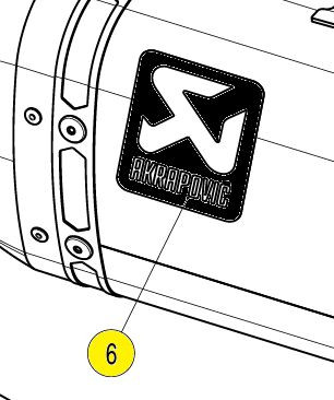 Exhaust Sticker - P-VST18AL - SUZUKI GSX-S 1000 F ABS