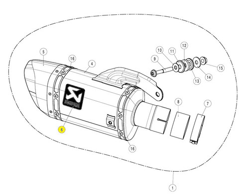 Exhaust Sticker - P-VST18AL - SUZUKI GSX-S 1000 S ABS