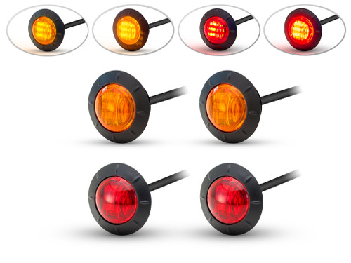 Set of 4 LED Stop & Tail Lights & Indicators for Motorbikes, Trikes, 4x4 Pick Ups, Trailers & Caravans - 2" 50mm