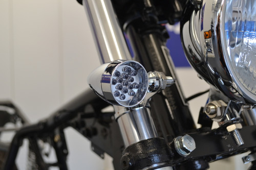 LED Indicators Chrome Steel for Vintage Retro Custom Bike Project