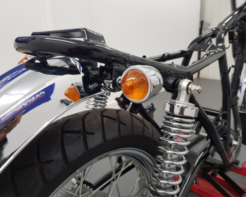 Motorbike Indicators Turn Signals Retro Classic Custom Bikes Trikes - Chrome Metal