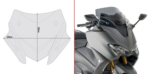 GIVI SMOKED WINDSCREEN - D2147B - YAMAHA T-MAX 560