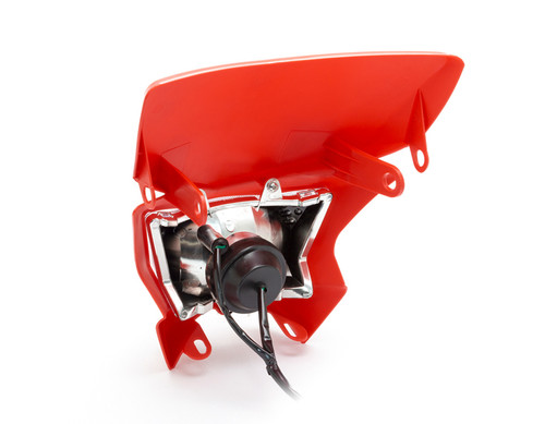 Motorbike Headlight Mask - Streetfighter & Supermoto - Red - 12V 35W