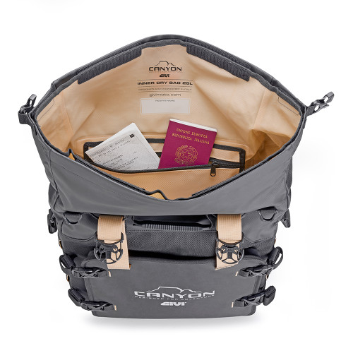 Givi GRT720B CANYON MONOKEY® Pair of 25-LTR waterproof side bags with the MONOKEY® Fixing System