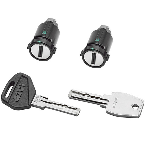 Givi Smart Security Lock Kit SLR102 - Security Lock unification kit for 2 cases, including key with logo, metal reserve key and 2 coded cylinders