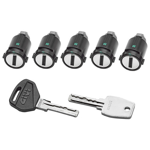 Givi Smart Security Lock Kit SLR103 - Security Lock unification kit for 3 cases, including key with logo, metal reserve key and 3 coded cylinders
