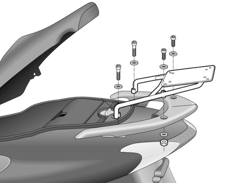 SHAD TOP BOX FITTING KIT - H0DL12ST - HONDA DYLAN 150