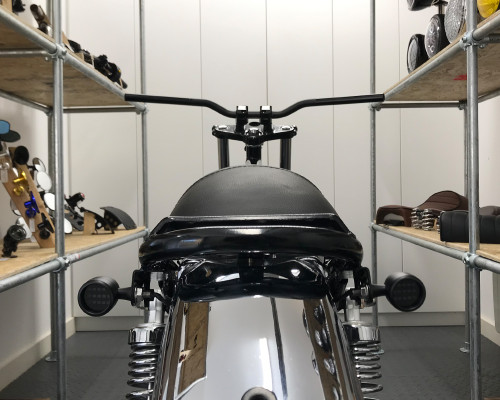 Motorbike Rear LED Indicators with Stoplight and Taillight - Integrated Bullet Style - CNC Billet Aluminium