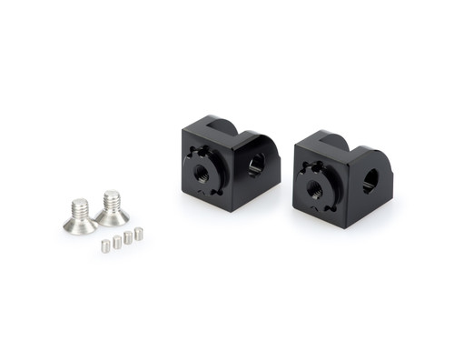 PUIG RIDER FOOTPEG ADAPTORS - ADJUSTABLE BLACK - 20237N - APRILIA TUONO 660