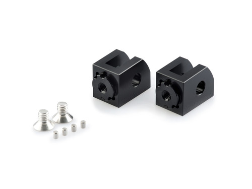 PUIG RIDER FOOTPEG ADAPTORS - ADJUSTABLE BLACK - 20239N - YAMAHA YZF-R3