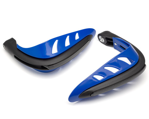 Motorbike Quad ATV Handguards - BLUE with LED Indicators & BLUE Daytime Running Lights