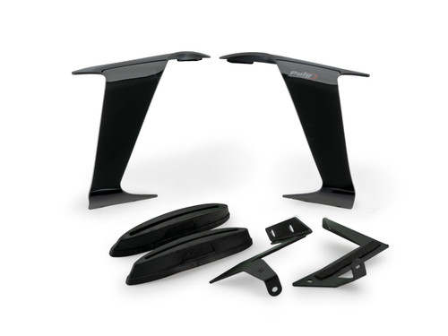 PUIG RACING DOWNFORCE SPOILERS BLACK - 21782N - KAWASAKI ZX-10RR
