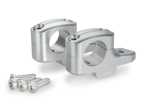PUIG 20MM BAR RISERS OFFSET 16MM SILVER - 21882P - BMW R1300GS TROPHY