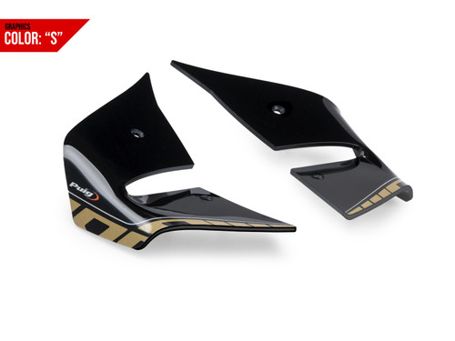 PUIG D12 DOWNFORCE SPOILERS BLACK - 22384N - HONDA CB1000 HORNET SP