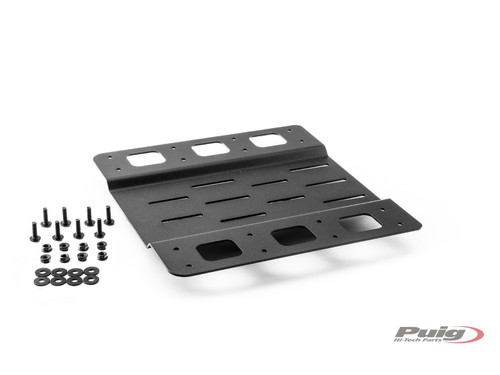 PUIG ADAPTOR PLATE FOR MEGA / BIG TOP BOX BLACK - 3506N - HONDA PCX 125