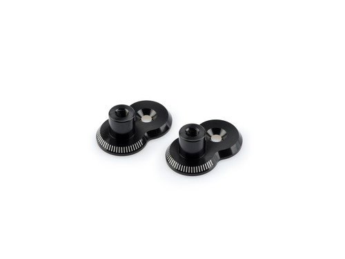 PUIG ADJUSTABLE FOOTPEGS RELOCATION ADAPTOR 20MM BLACK - 3838N - TRIUMPH STREET TRIPLE 765 RS