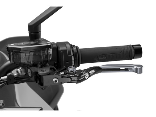 PUIG EXTENDABLE V4 CLUTCH LEVER TITANIUM LEVER WITH TITANIUM SELECTOR - 424YNY - INDIAN FTR SPORT