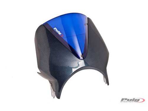 PUIG CARBON LOOK FAIRING WITH VISION SCREEN - 003C - TRIUMPH SCRAMBLER 400 XC