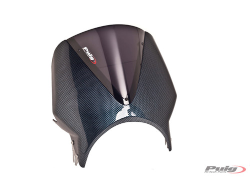 PUIG CARBON LOOK FAIRING WITH VISION SCREEN - 003C - TRIUMPH SCRAMBLER 400 XC