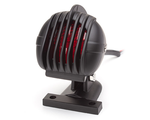 LED Stop & Tail Light With Prison Grill in Matt Black for Retro Custom Project HOG