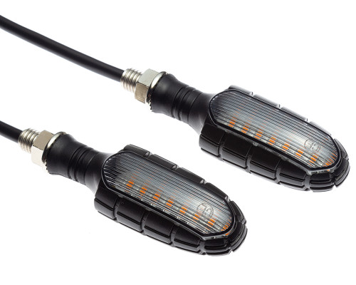 Motorbike LED Indicators & Driving Lights Integrated Blinkers Turn Signals