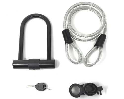Bicycle D Lock Bike 1.2M Two Keys U Shaped Heavy Duty Cable Frame Bracket Clamp Bicycle D Lock Bike 1.2M Two Keys U Shaped Heavy Duty Cable Frame Bracket Clamp