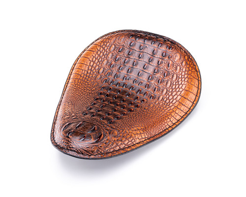 Bobber Seat Saddle for Harley Davidson Sportster Dyna Alligator Skin Pattern