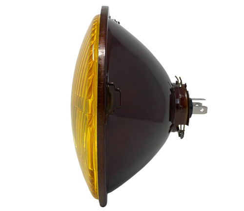 Motorbike Headlight Insert 7" 12V 55W Universal Yellow Lens