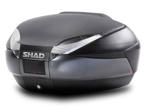 SH48 Top Box Black/Dark Grey inc Backrest And Carbon Cover