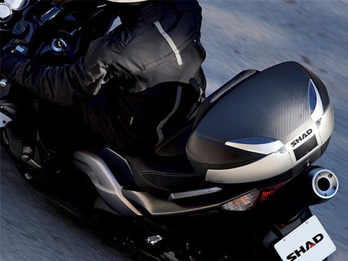 SH48 Top Box Black/Titanium inc Backrest And Carbon Cover
