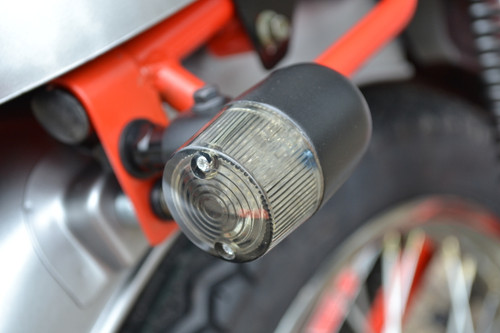 Crinkle Matt Black Aluminium LED Cafe Racer & Custom Motorcycle Motorbike Indicators