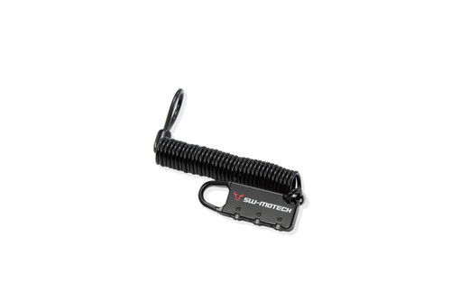 Cable lock for motorcycle luggage Black. Combination lock. 180 cm. Cable lock for motorcycle luggage Black. Combination lock. 180 cm.