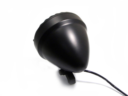 Motorbike Motorcycle 6 1/2" 6.5" Gloss Black Aluminium Universal Prison Style Custom Bike Headlight