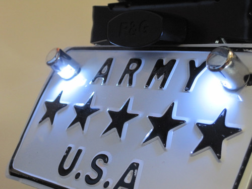Bolt Lights for Number Plate License Plate - LED - Chrome