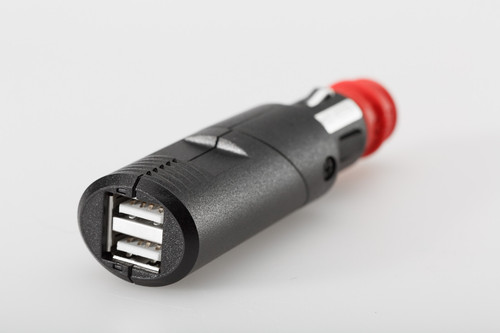 Double USB power port with universal plug For 12V DIN / cigarette lighter socket. 2x2100 mA. Double USB power port with universal plug For 12V DIN / cigarette lighter socket. 2x2100 mA.