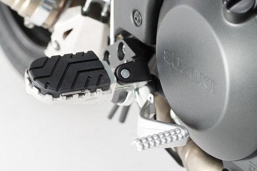 ION footrest kit Silver. Aprilia, BMW, Suzuki models.