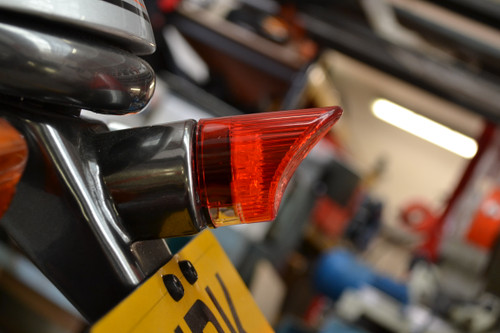 Round Pointy E-Marked Red LED Motorcycle Motorbike Stop & Tail Light