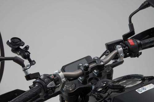 Universal GPS mount kit with Smartphone Drybag Incl. 2" socket arm, for handlebar/mirror thread