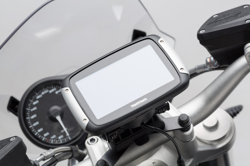 GPS mount for handlebar Black. BMW / Triumph models, Himalayan.
