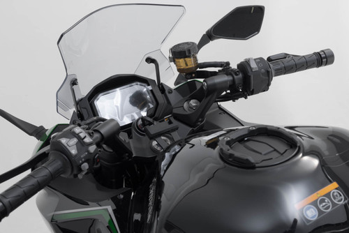 GPS mount for handlebar Black. Kawasaki Z1000SX, Ninja 1000SX,1100SX/SE.