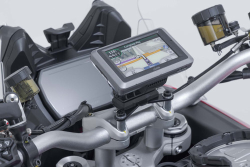GPS mount on the handlebar Black. Ducati Multistrada V4 (20-), V2 (24-).