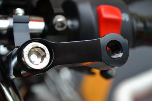Pair of High Quality Black 6cm Long 10mm Thread Motorbike Mirror Extenders - 1 x Clockwise & 1 x Anticlockwise Thread