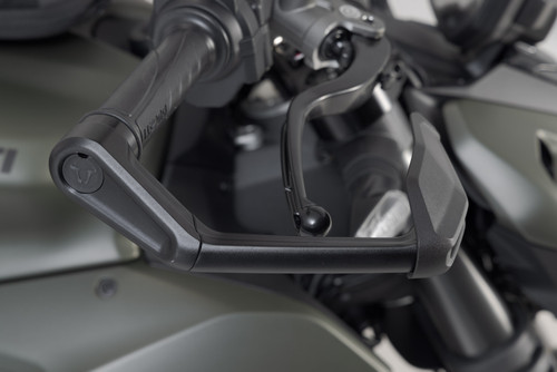 Lever guards with wind protection Black. Ducati Streetfighter V2, Triumph Daytona.