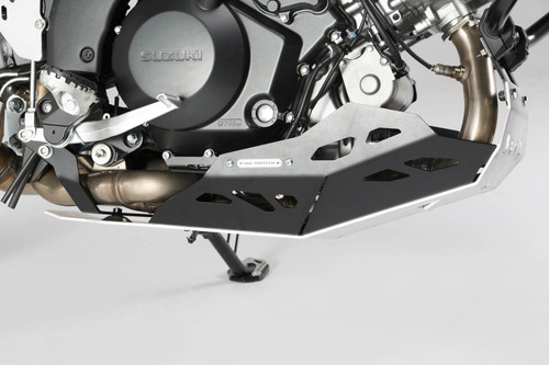 Engine guard Black/Silver. For V-Strom 1000 with crash bar.