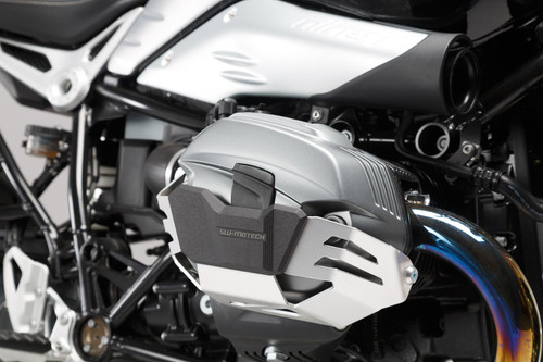 Cylinder guard Silver. BMW R1200 R / GS / Adv, R nineT. Cylinder guard Silver. BMW R1200 R / GS / Adv, R nineT.