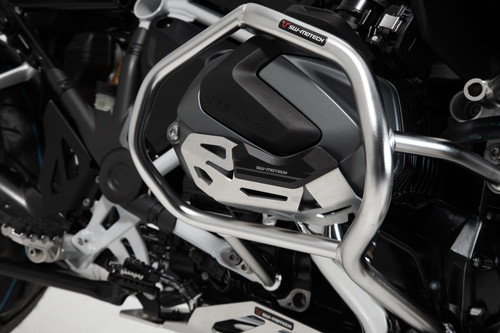 Cylinder guard Black/Silver. BMW R 1250 GS, R 1250 R.