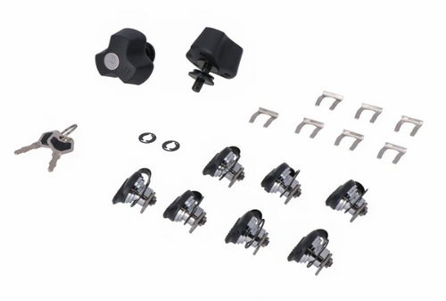 TRAX lock set with anti-theft protection PRO 9 matching locks, 2 keys. Anti-theft protection.